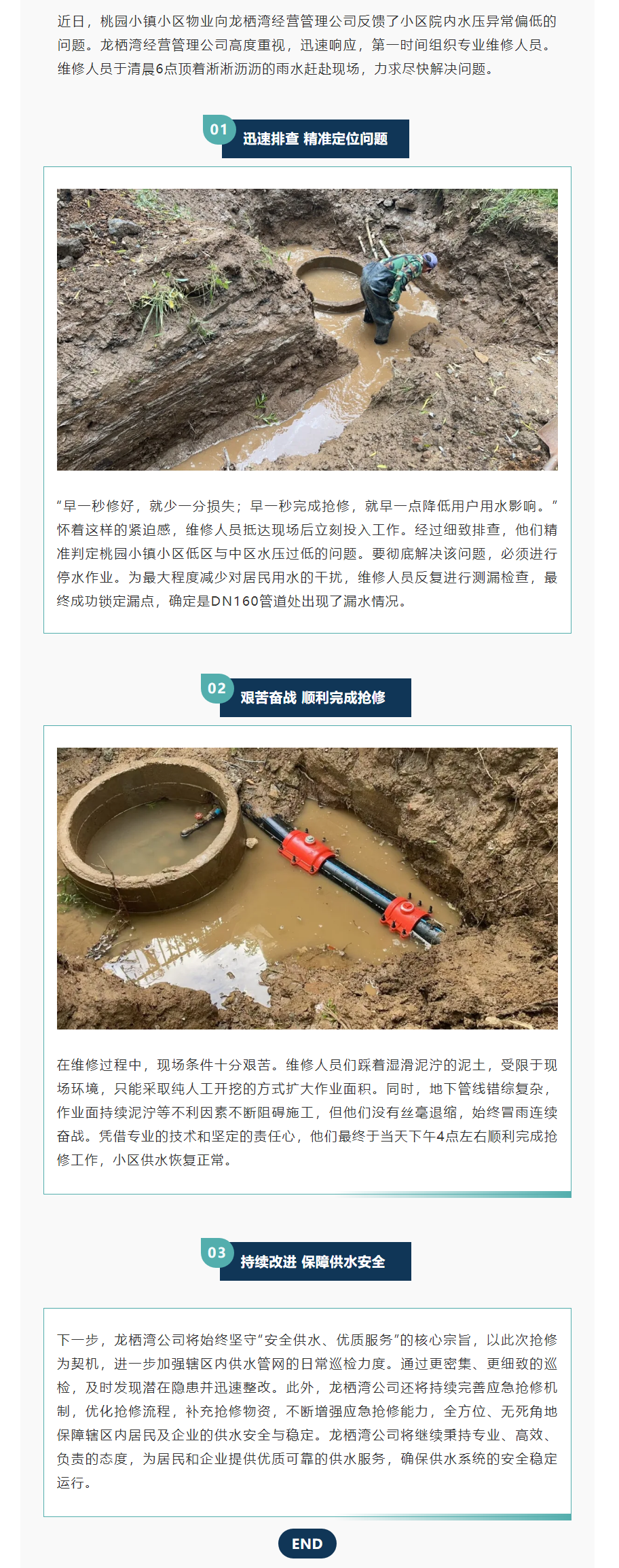 龙栖湾经营管理公司迅速响应 高效完成桃园小镇小区水压异常抢修工作.png